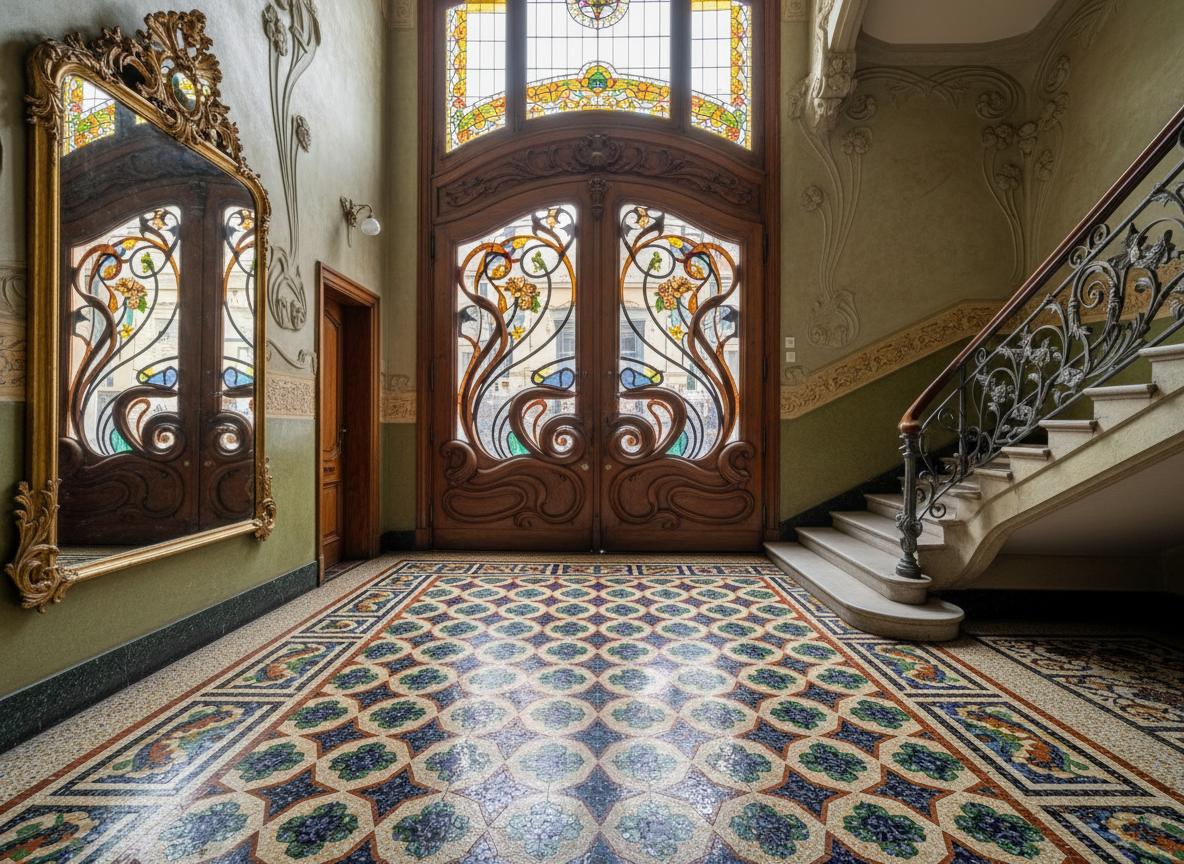 Vestíbulo con mosaico Nolla